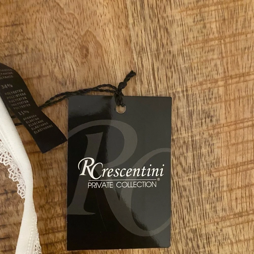 R Crescentini White Lace Garter Belt Made in Italy sexy for waist wedding
